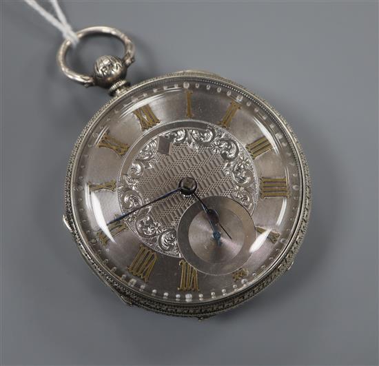 John Forrest, London, a Victorian silver open-face key-wind pocket watch No. 79939,